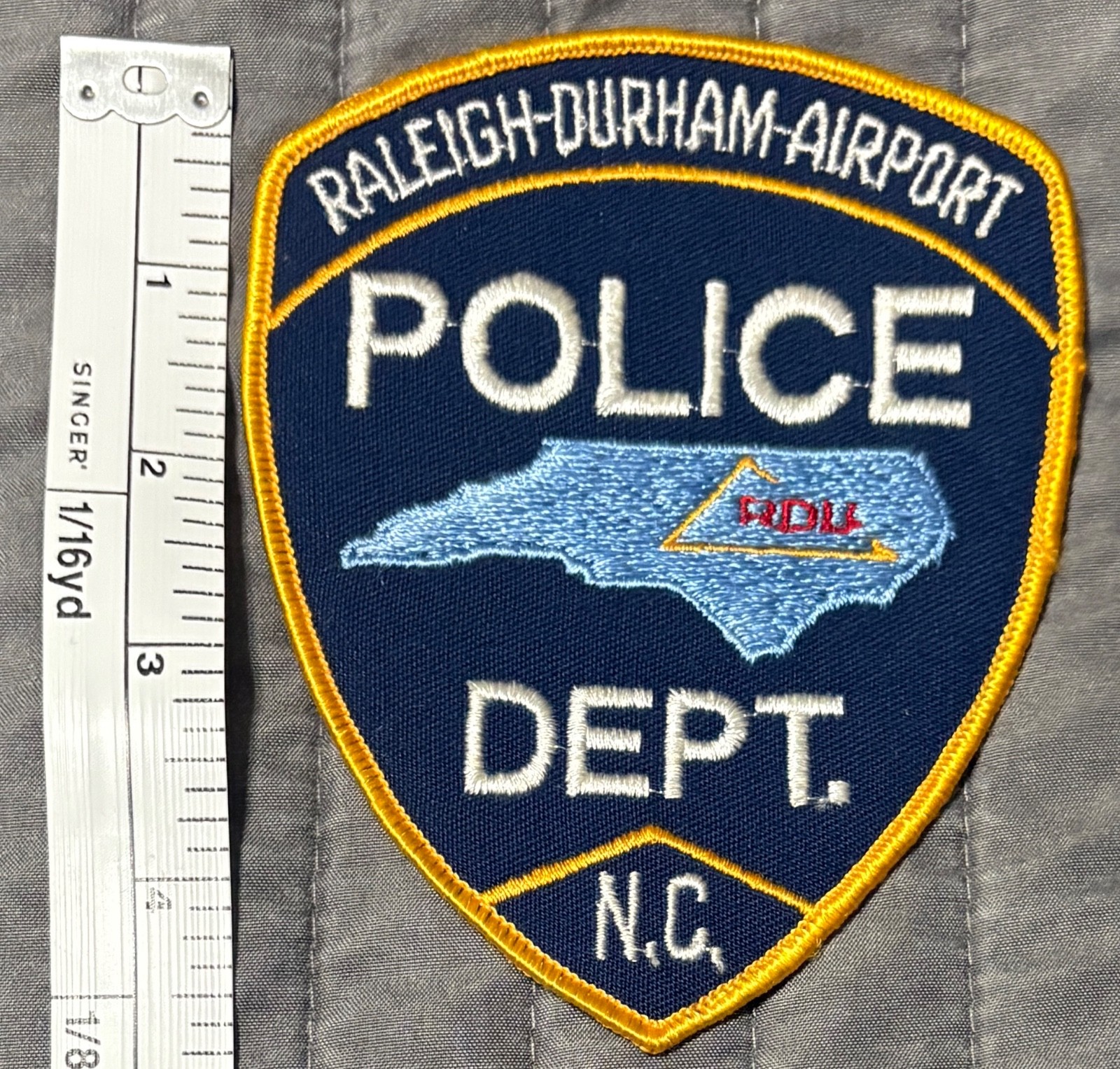 Vtg Obsolete Raleigh Durham RDU North Carolina Airport Police Department Patch