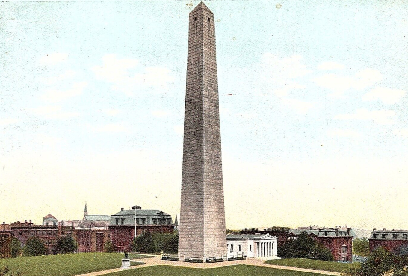 Massachusetts, Bunker Hill Monument, Boston  MA. c1909 Vintage Postcard