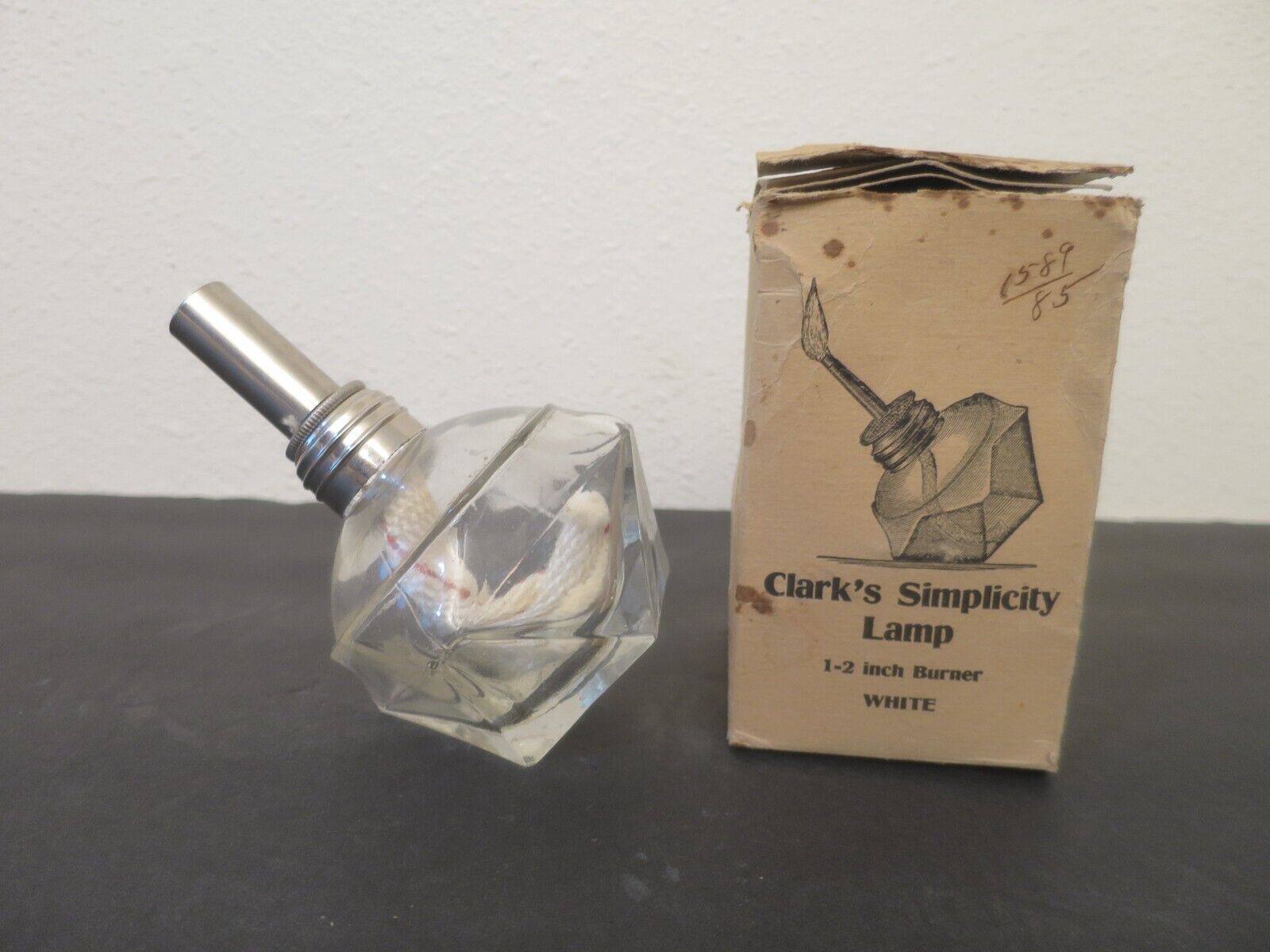 Antique 1890s Clark\'s Simplicity Jeweler\'s Alcohol Lamp NEW in Original Box