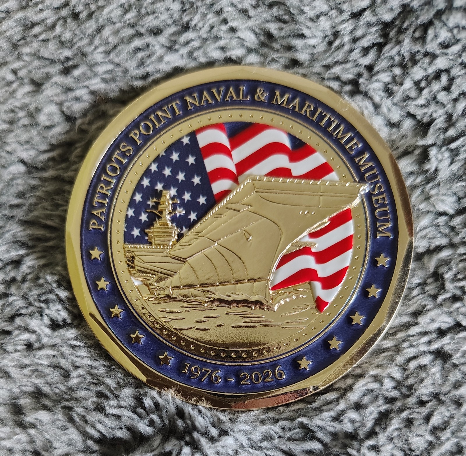 PATRIOTS POINT NAVAL & MARITIME MUSEUM USS Yorktown 50 Years Challenge Coin NEW