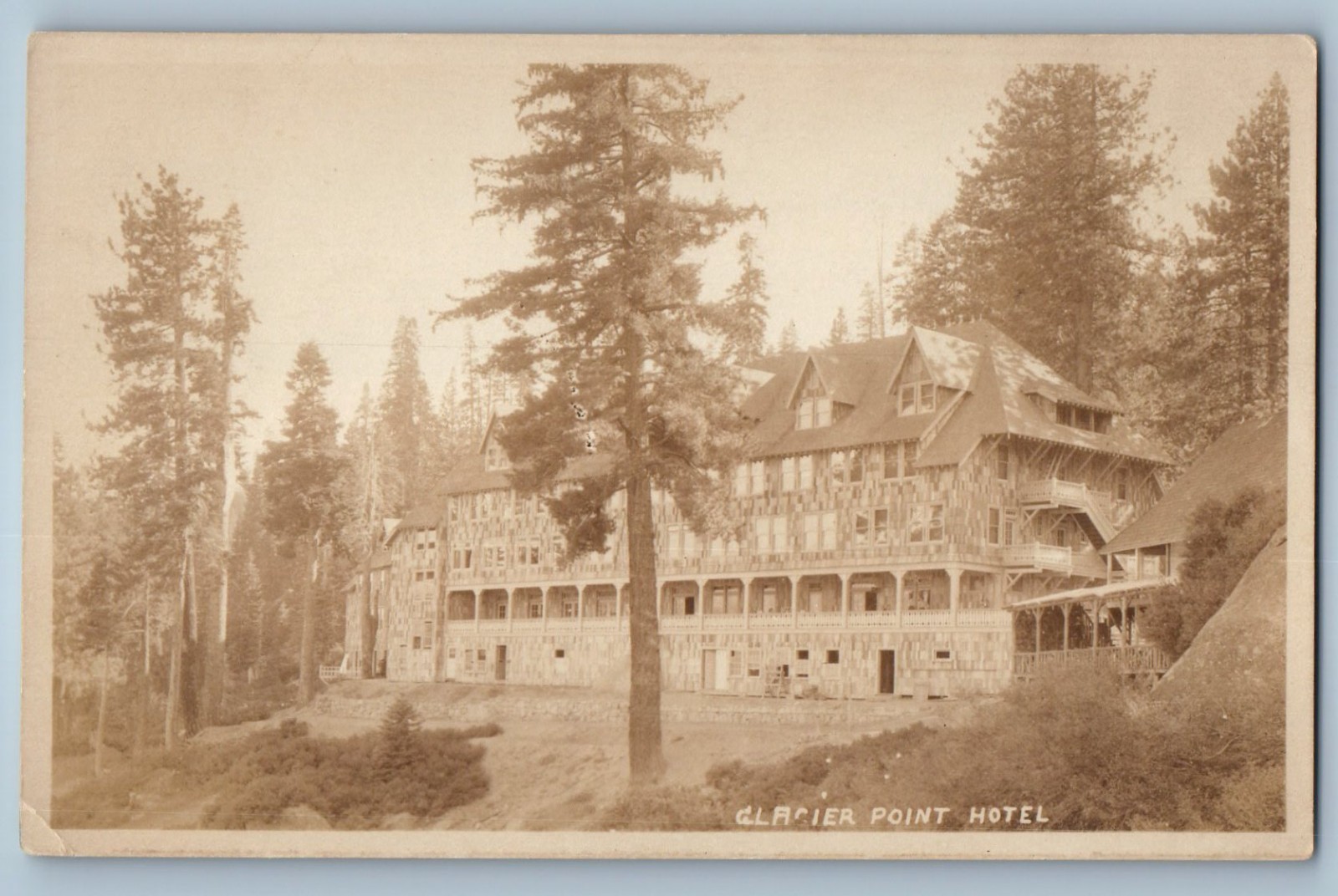 c1930\'s Glacier Point Hotel Yosemite California CA RPPC Photo Vintage Postcard