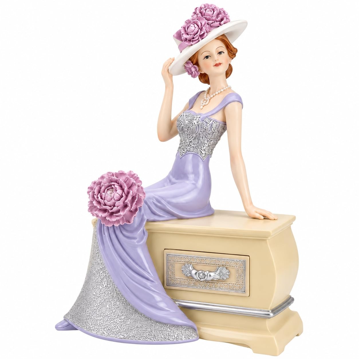 Comfy Hour Glamour Elegance Victorian Style Lady Collection Figurines, Lavender