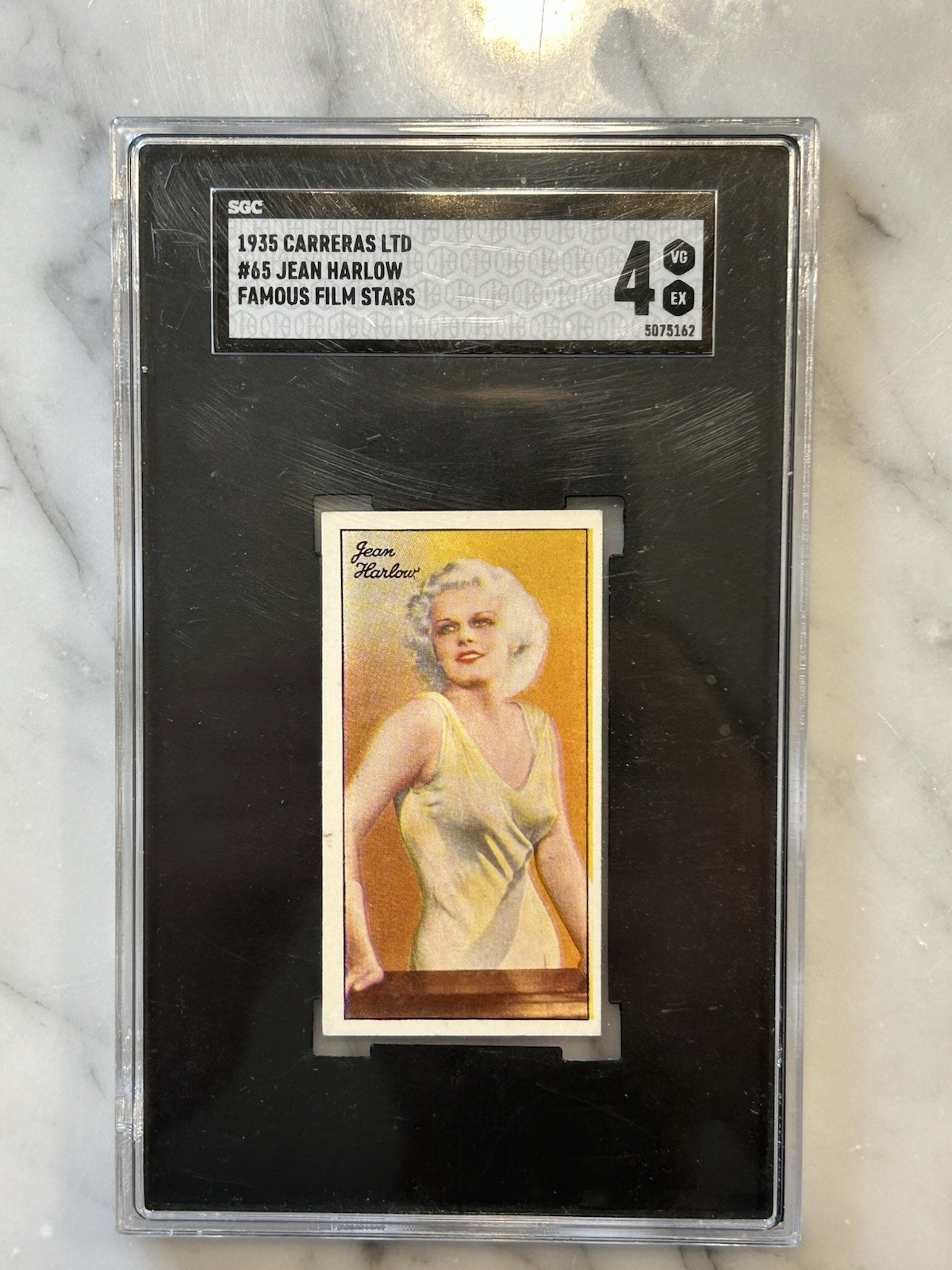  Jean Harlow 1935 Carreras Famous Film Stars Tobacco #65 11bd SGC 4 LOW POP 