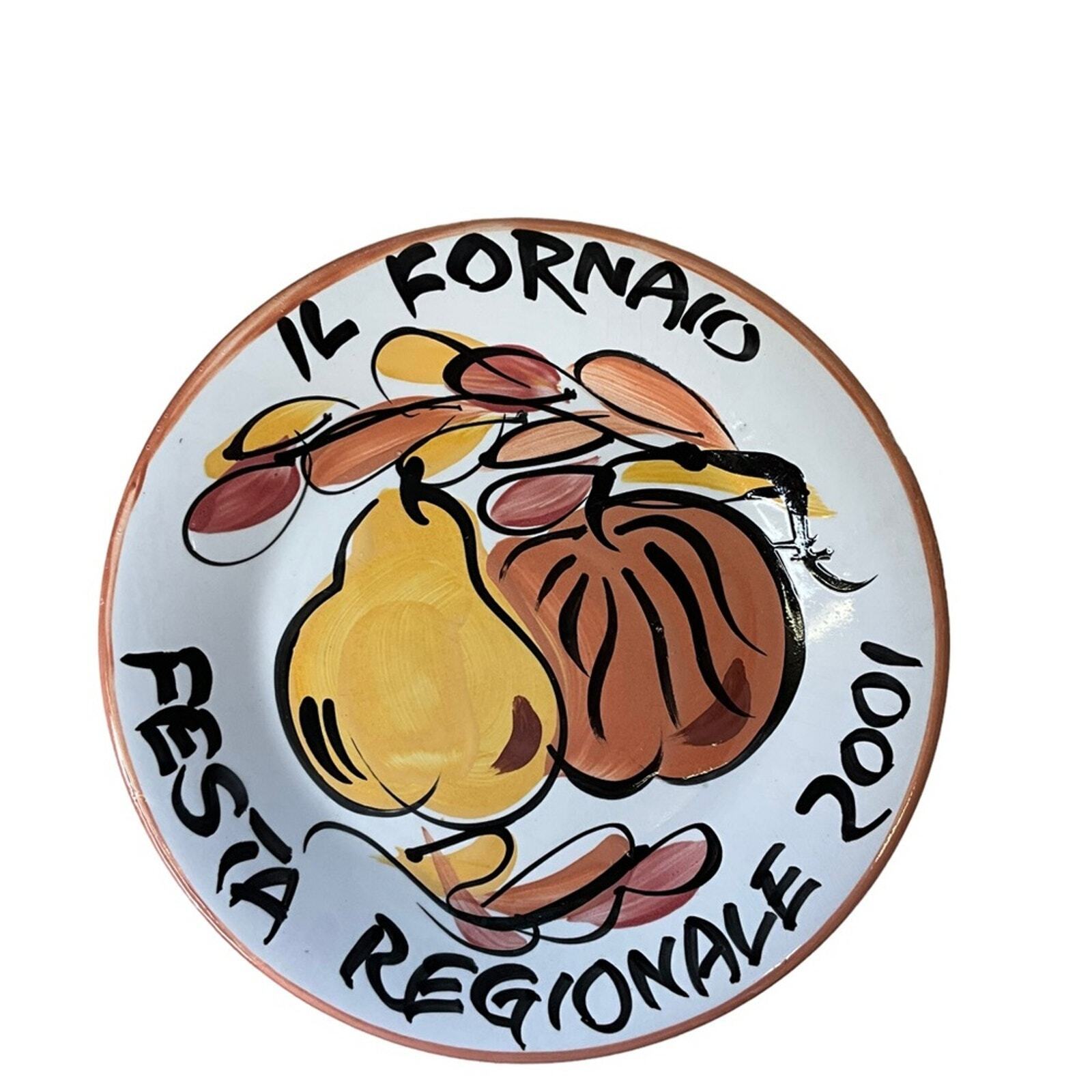 IL Fornaio Plate Festa Regionale 2001 Handpainted Dinnerware
