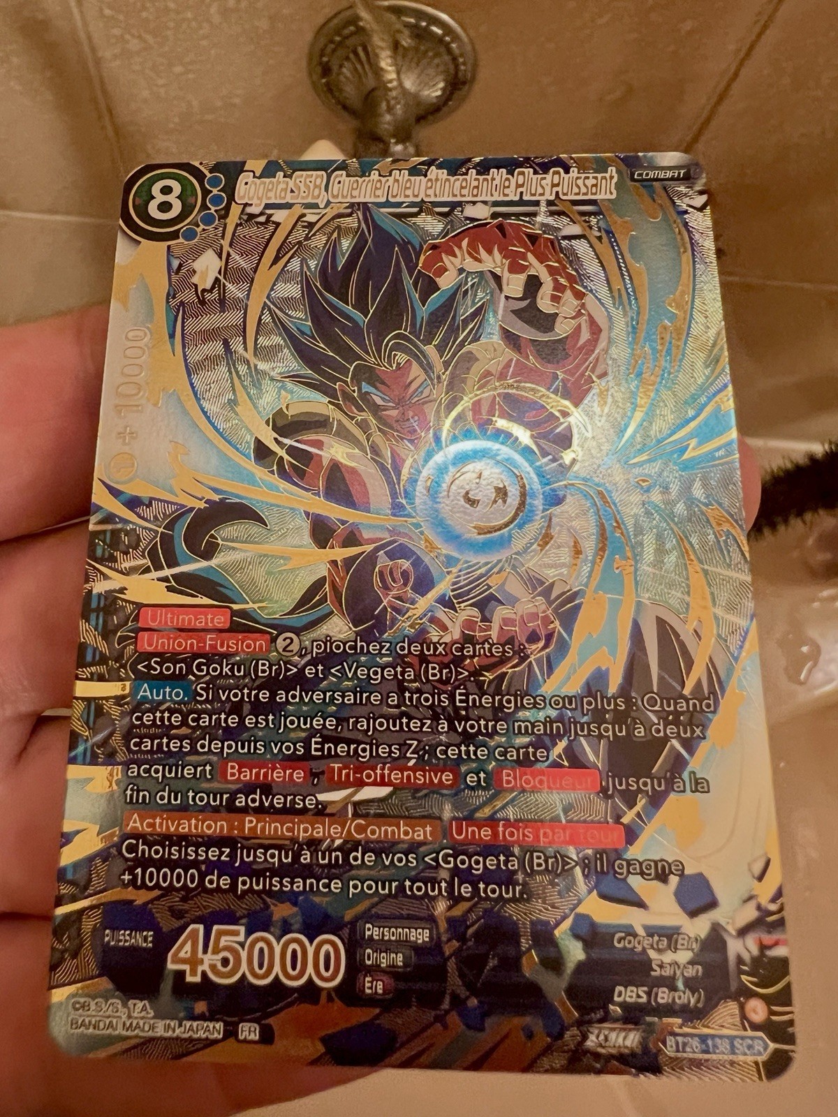 BT26-138 SCR FR Gogeta SSB, Most Powerful Sparkling Blue Warrior.