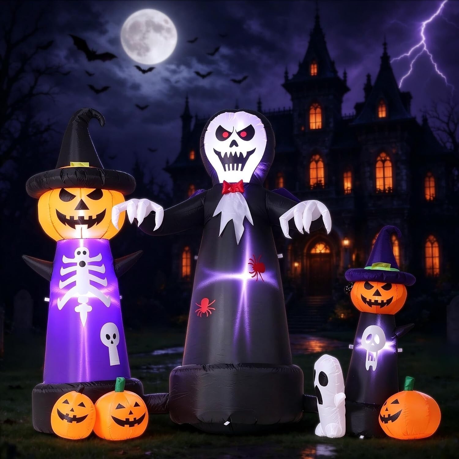 8FT Halloween Inflatables 3Pieces Decoration *BRAND NEW* 8FT Halloween Inflatables 3Pieces Decoration *BRAND NEW*