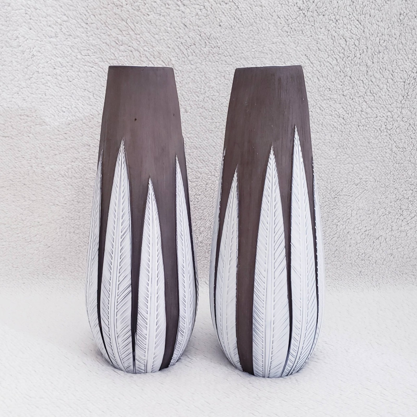 Pair of Swedish MCM Paprika Floor Vases by Anna-Lisa Thomson for Upsala Ekeby