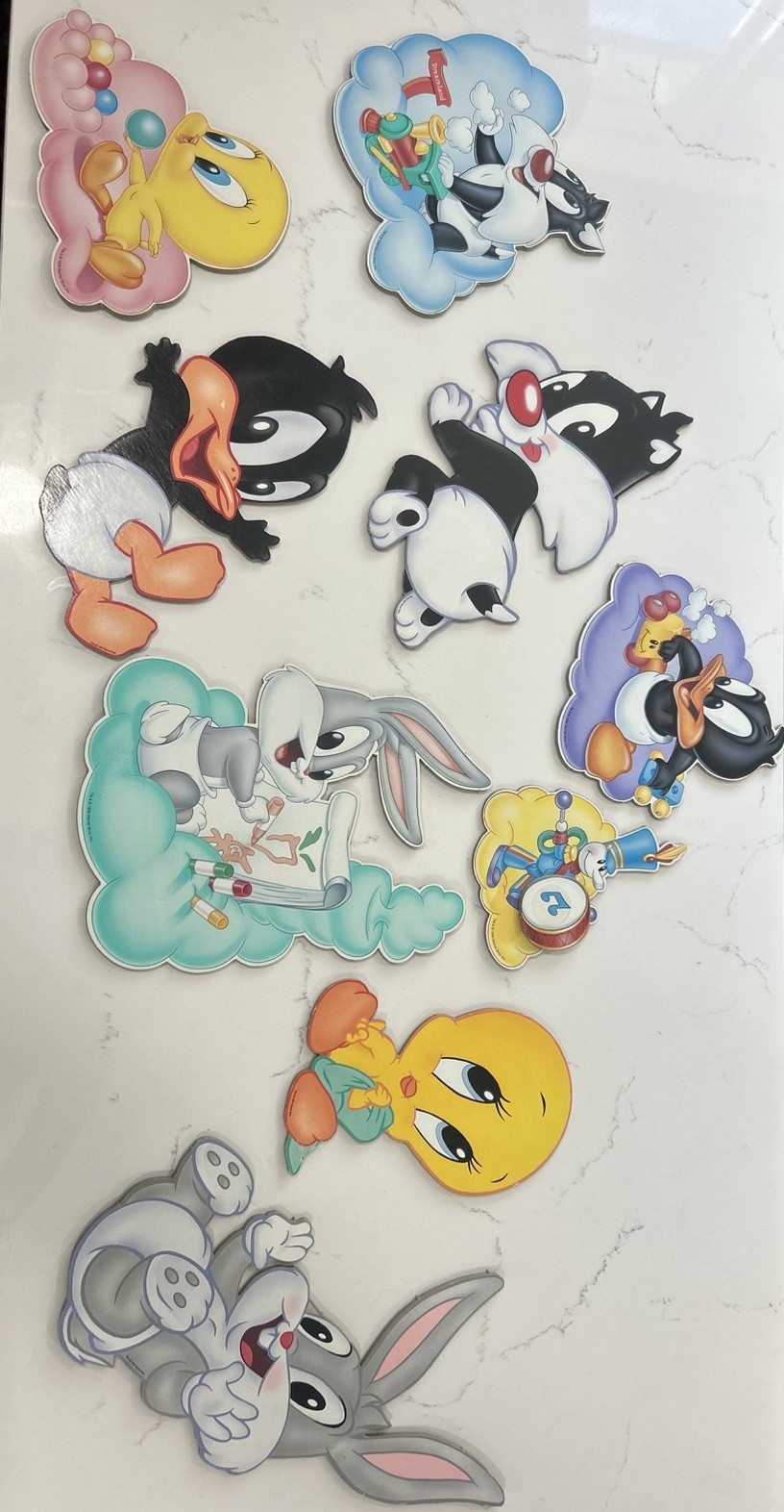 VINTAGE 1997-1998 LOONEY TUNES BABY NURSERY DECOR 9 ITEMS