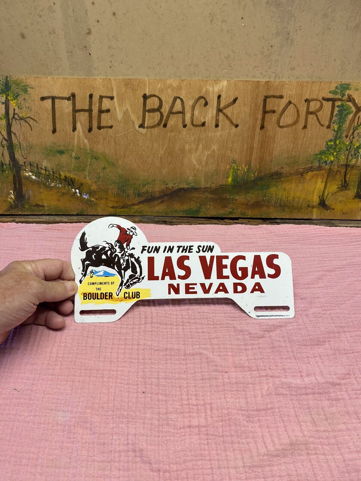 Vintage Las Vegas Fun In The Sun License Plate Topper