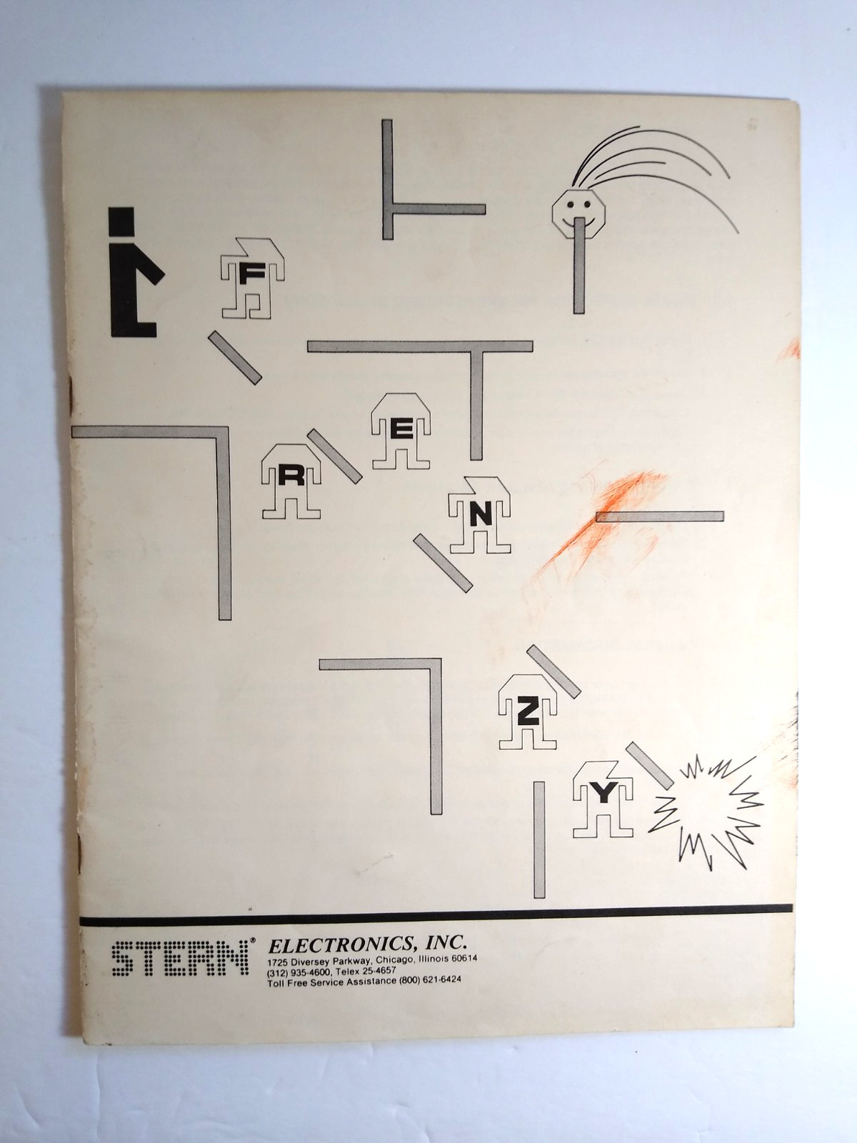 Stern Berzerk Original 1980 Video Arcade Game Instruction Repair Manual