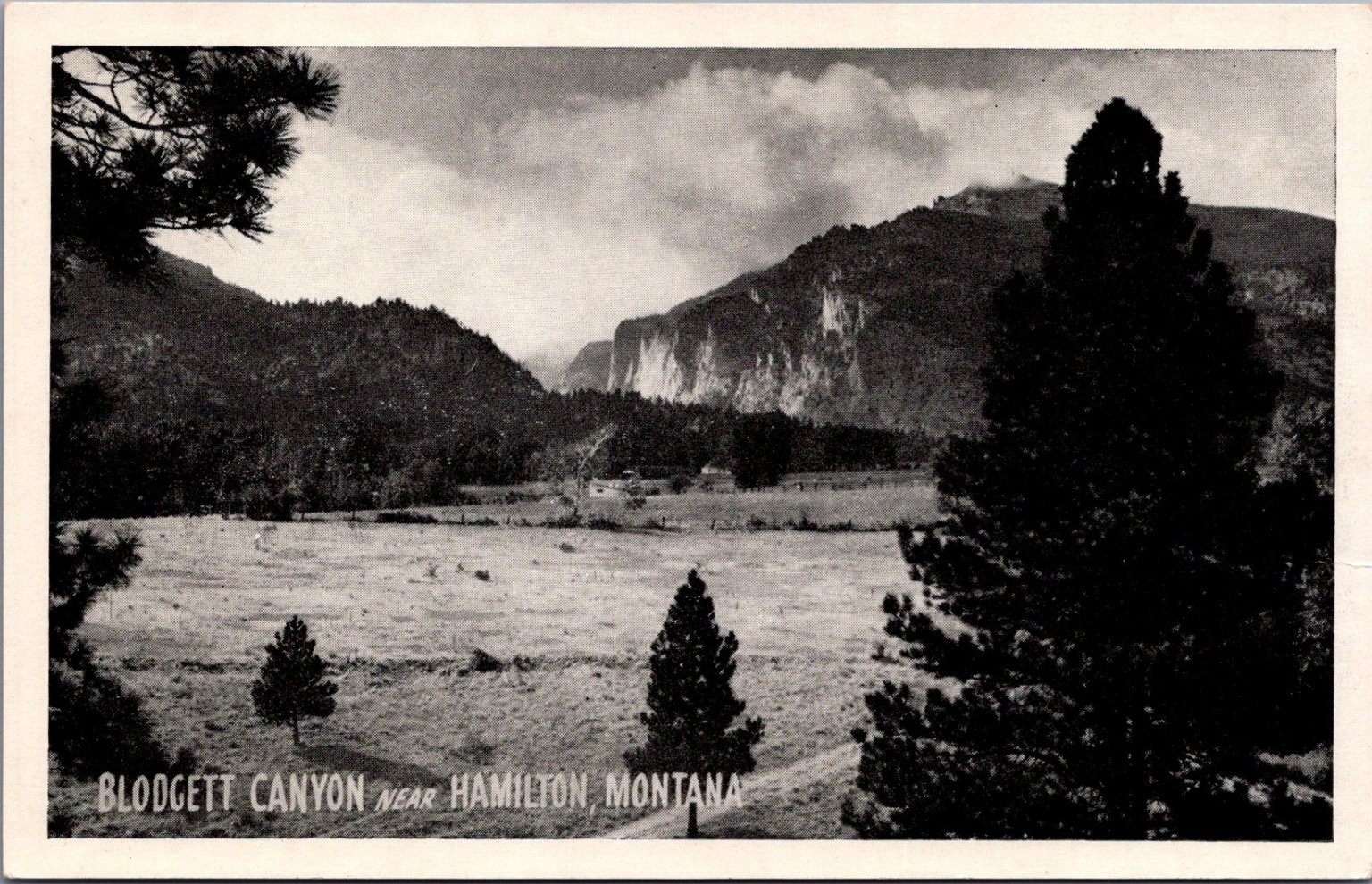 Blodgett Canyon Hamilton Montana Vintage Postcard Graycraft Natural Finish