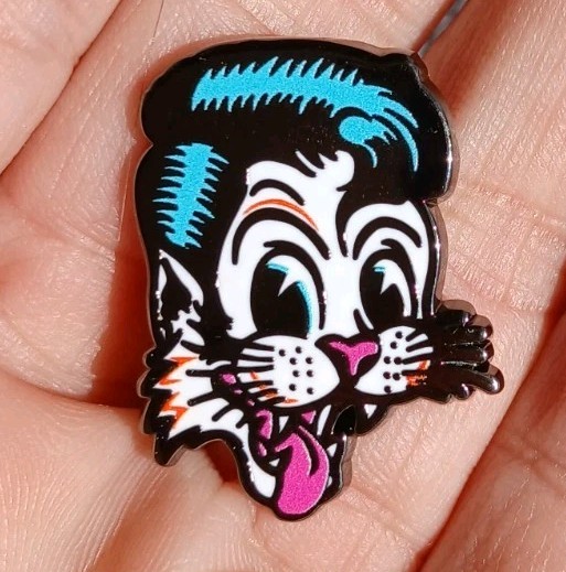 Stray Cats Enamel Pin American Rockabilly Band Long Island NY Rock Roll Greaser 