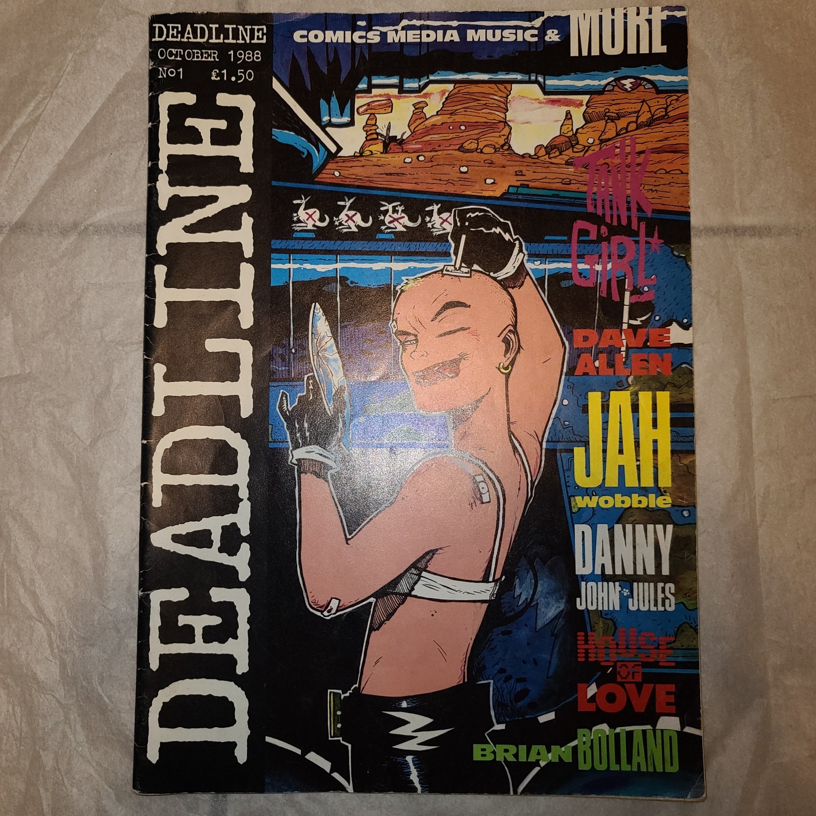 Deadline Comics #1 (Oct 1988) Tank Girl 1st Appearance Jamie Hewlett Key Issue