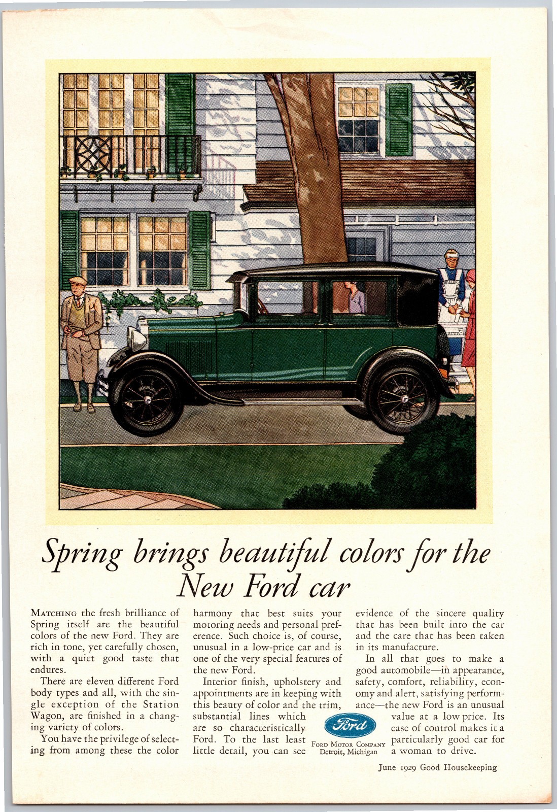 Vintage 1929 Ford, Auto, Automobile, Car, 20\'s Print Ad