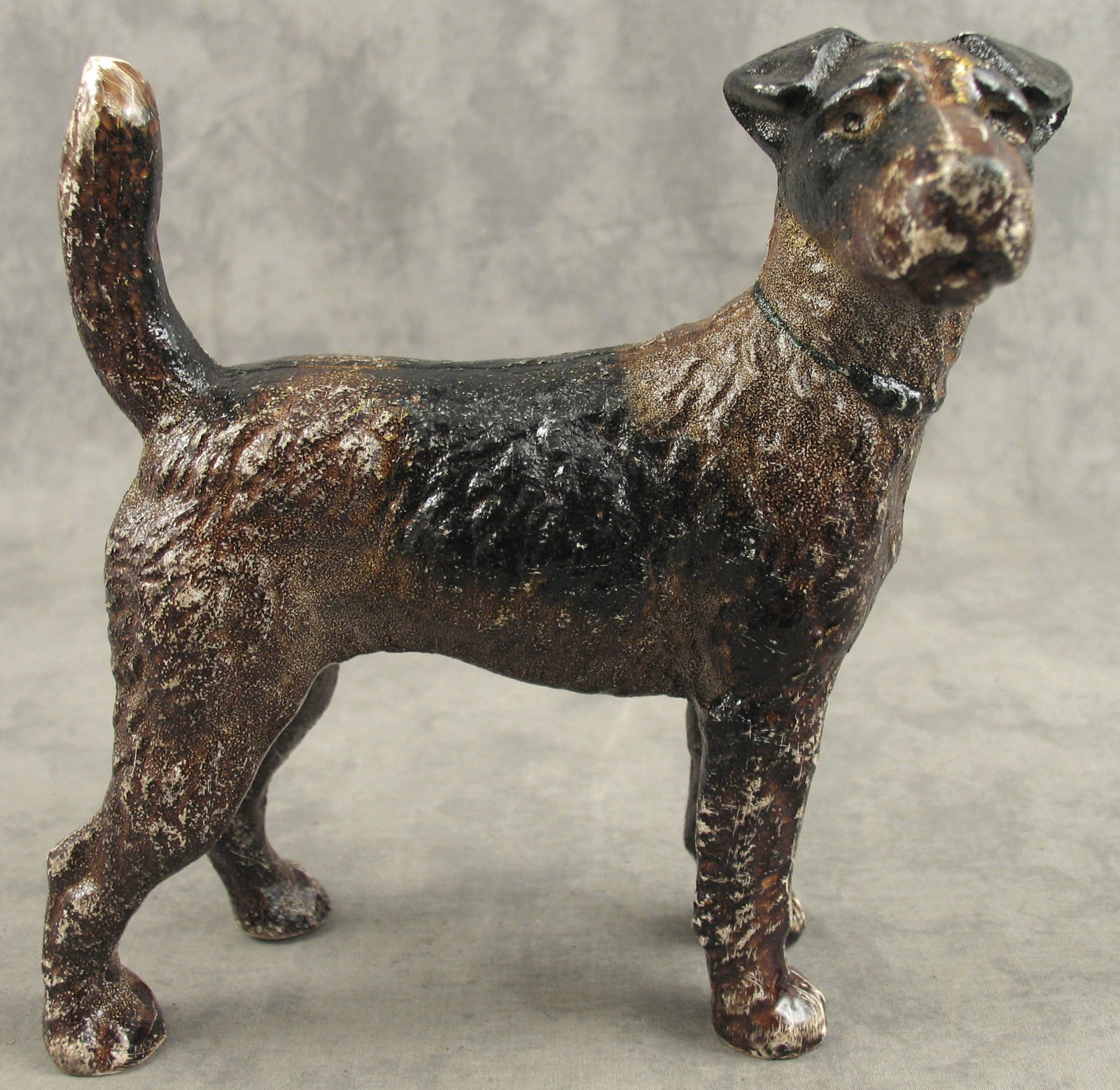 FOX TERRIER Dog CAST IRON STATUE DOORSTOP Antique Style HEAVY