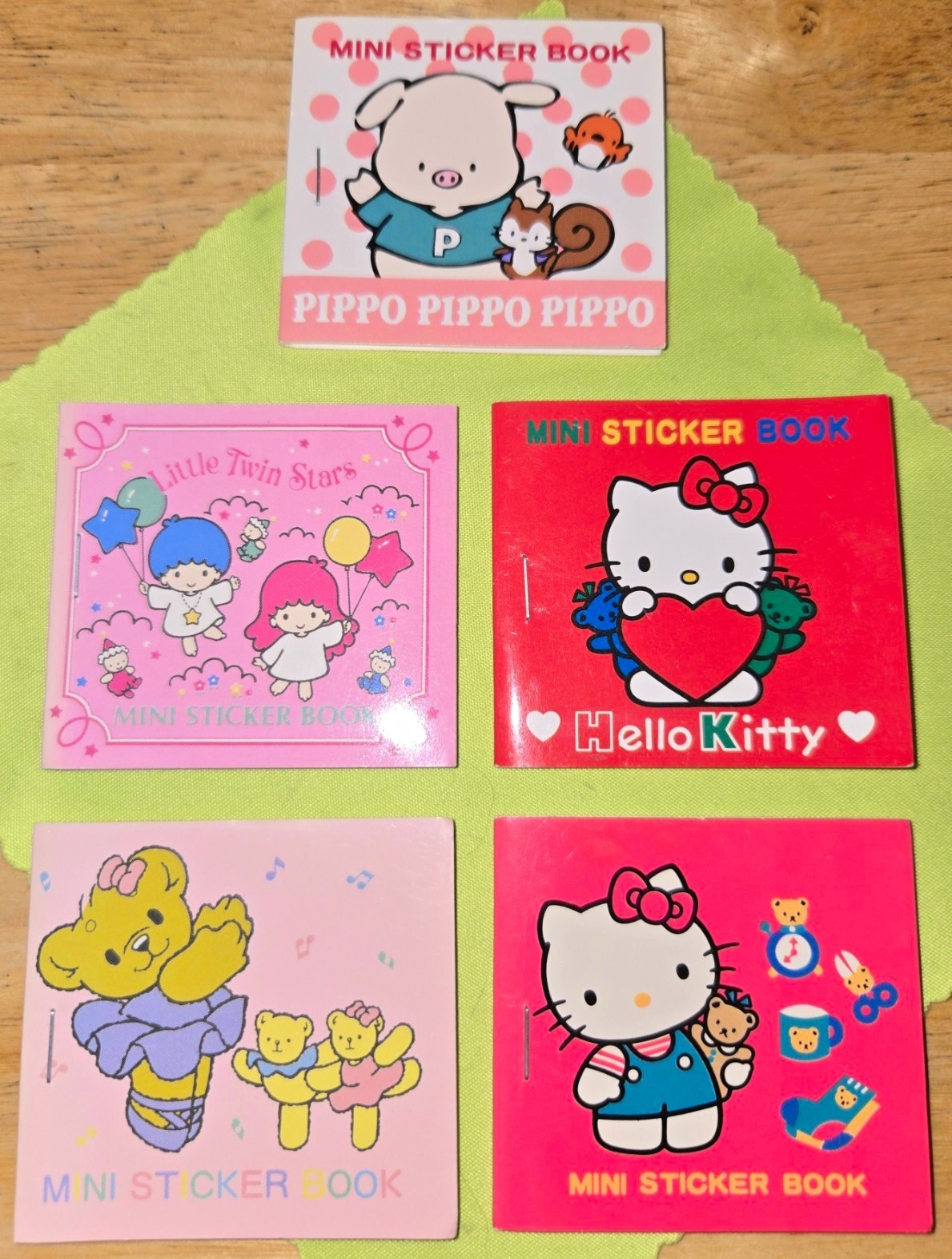 Sanrio Vintage 1989 Mini Sticker Book Set of 5 Hello Kitty Pippo Twin Stars Sanrio Vintage 1989 Mini Sticker Book Set of 5 Hello Kitty Pippo Twin Stars