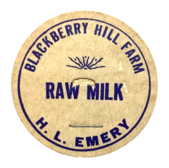 BLACKBERRY HILL FARM  H  L  EMERY  MILK  BERWICK  MAINE  ME  MILK BOTTLE CAPS