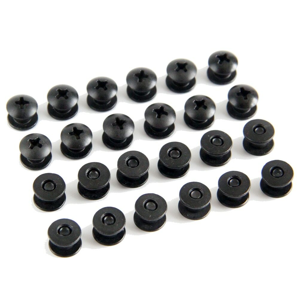 24 Pieces Black Steel Chicago Screw Set Kydex Leather Sheath Clips Screws Nuts