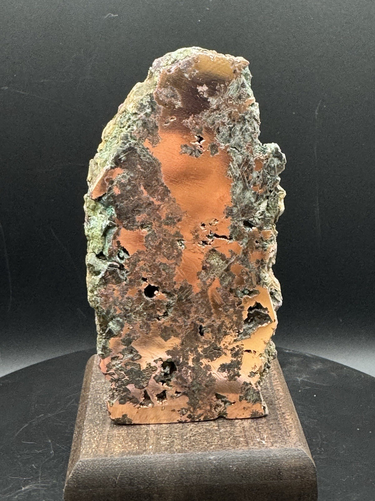 Michigan Native Float Copper – Upright Cut Specimen – Natural  Patina – 0.98 LB