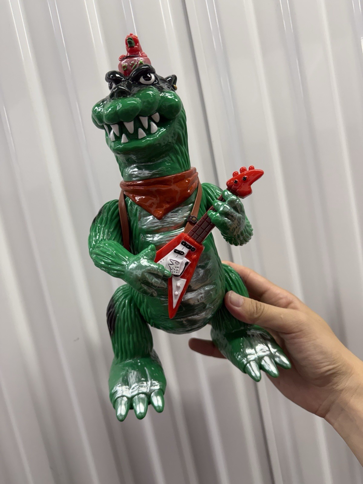 Jumpyoumeow Guitar Monster Sofubi Kaiju Vinyl Art Toy Figure
