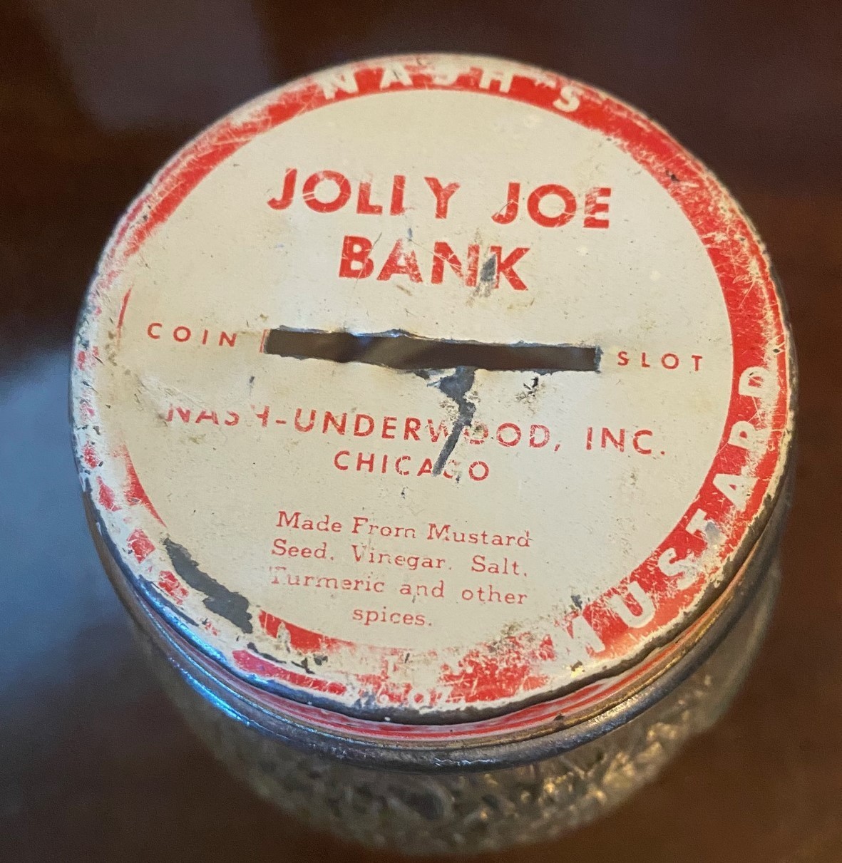 Vintage Jolly Joe Glass Bank. From Nash In Chicago. 1930’s. Joe Louis Face