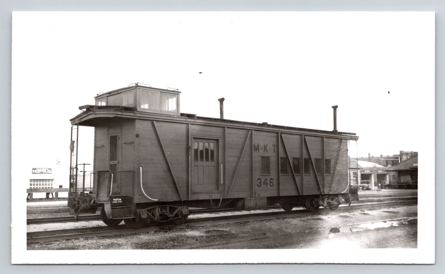 Vintage M-K-T Caboose 346 Railroad Photograph Harold K Vollrath Collection
