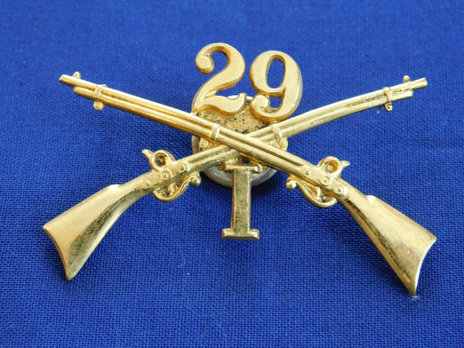 A+ Spanish American War 29th Infantry Hat Badge Pin Insignia I Company Span-Am