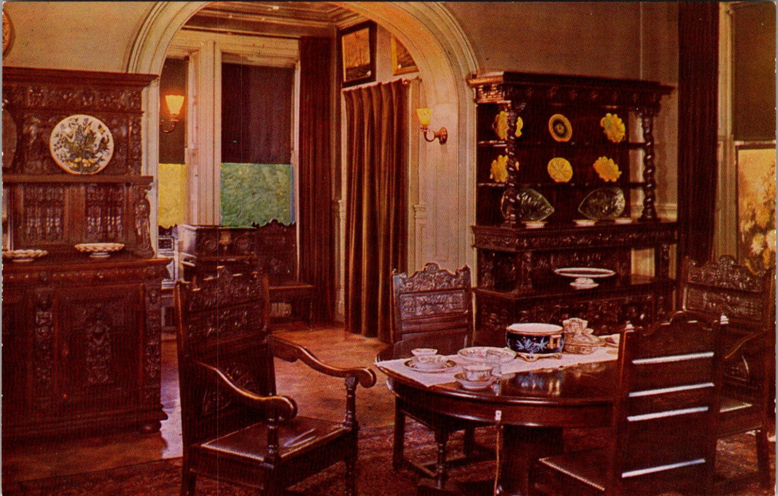 Home of Franklin Roosevelt Dining Room New York Vintage Postcard TPQ32