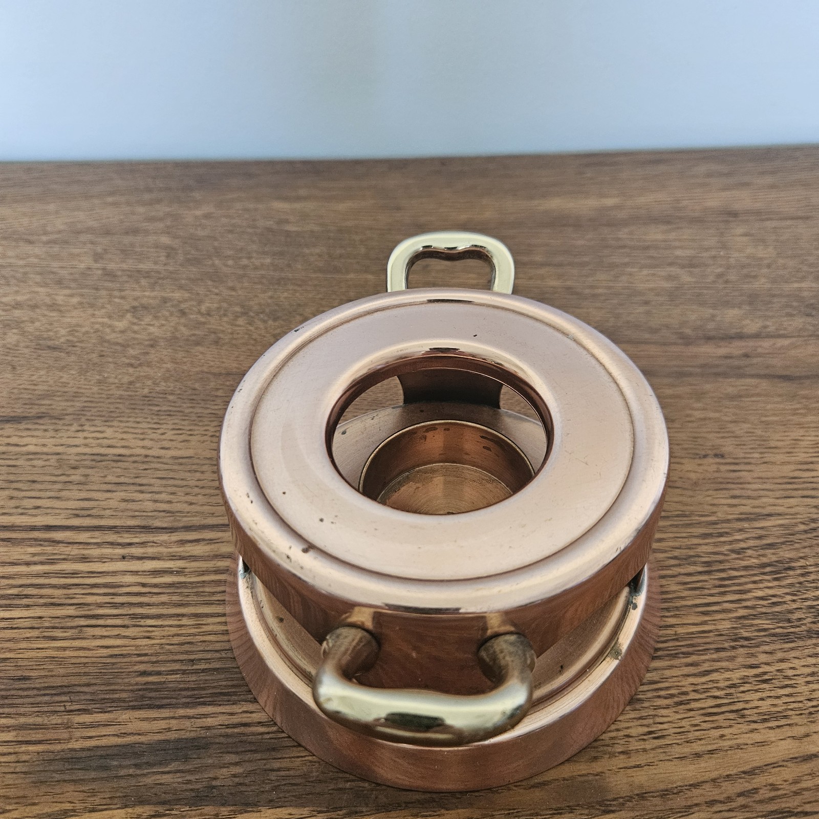 Vintage French Chauffe Plat Food Warmer Made in France Art Deco Copper Tone MCM Vintage French Chauffe Plat Food Warmer Made in France Art Deco Copper Tone MCM