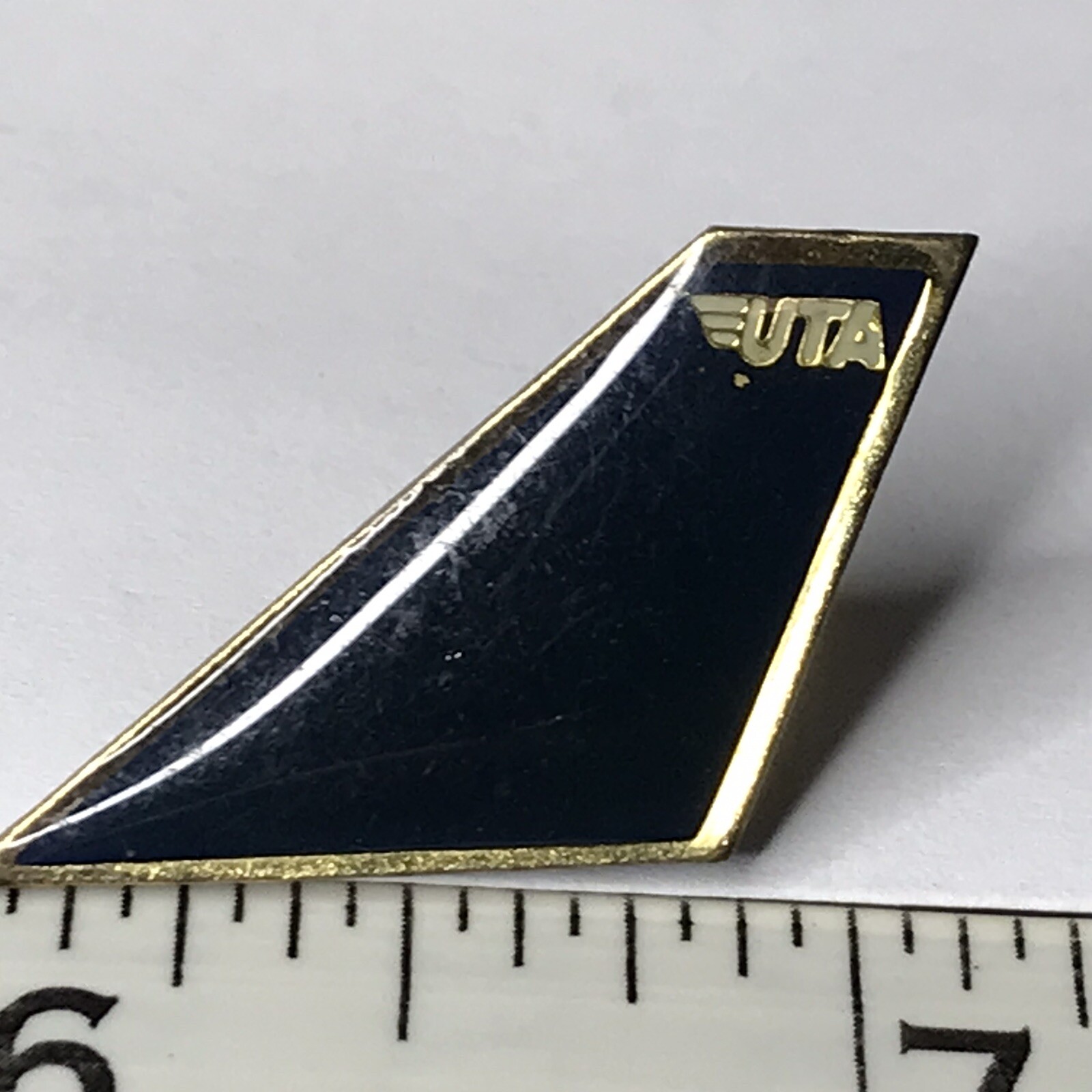 Vintage UTA Airlines Tailfin Lapel Pin 