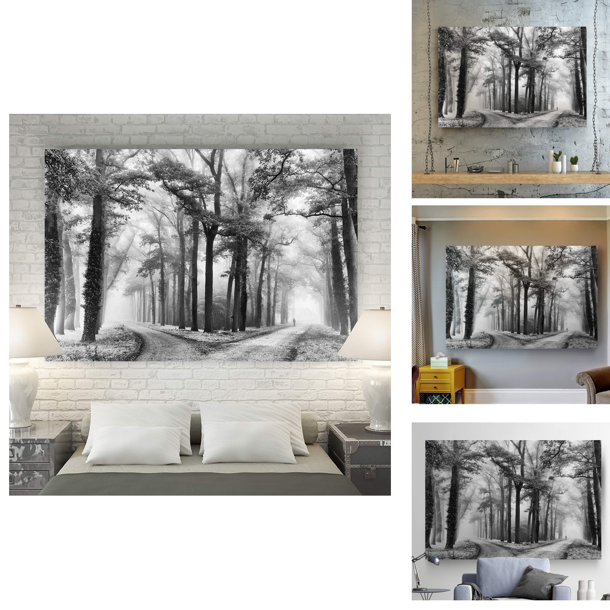 Renditions Gallery AZV-WC22-IHLANDSCAPE50-R Ocean Forest Landscape Canvas Art