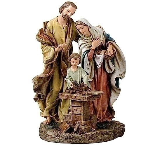 Roman Joseph's Studio Holy Family in Carpenter Shop Figurine 8.5 Inch