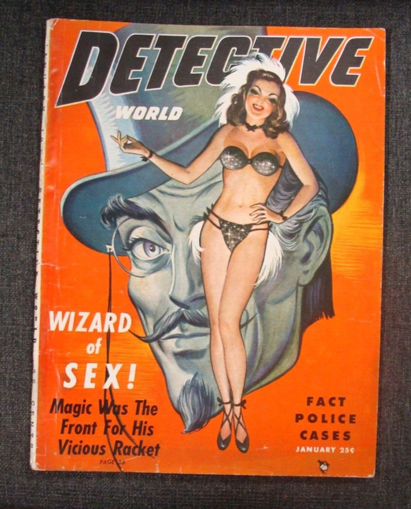 Vintage Detective World Magazine 1949 Janurary Adult Fantasy