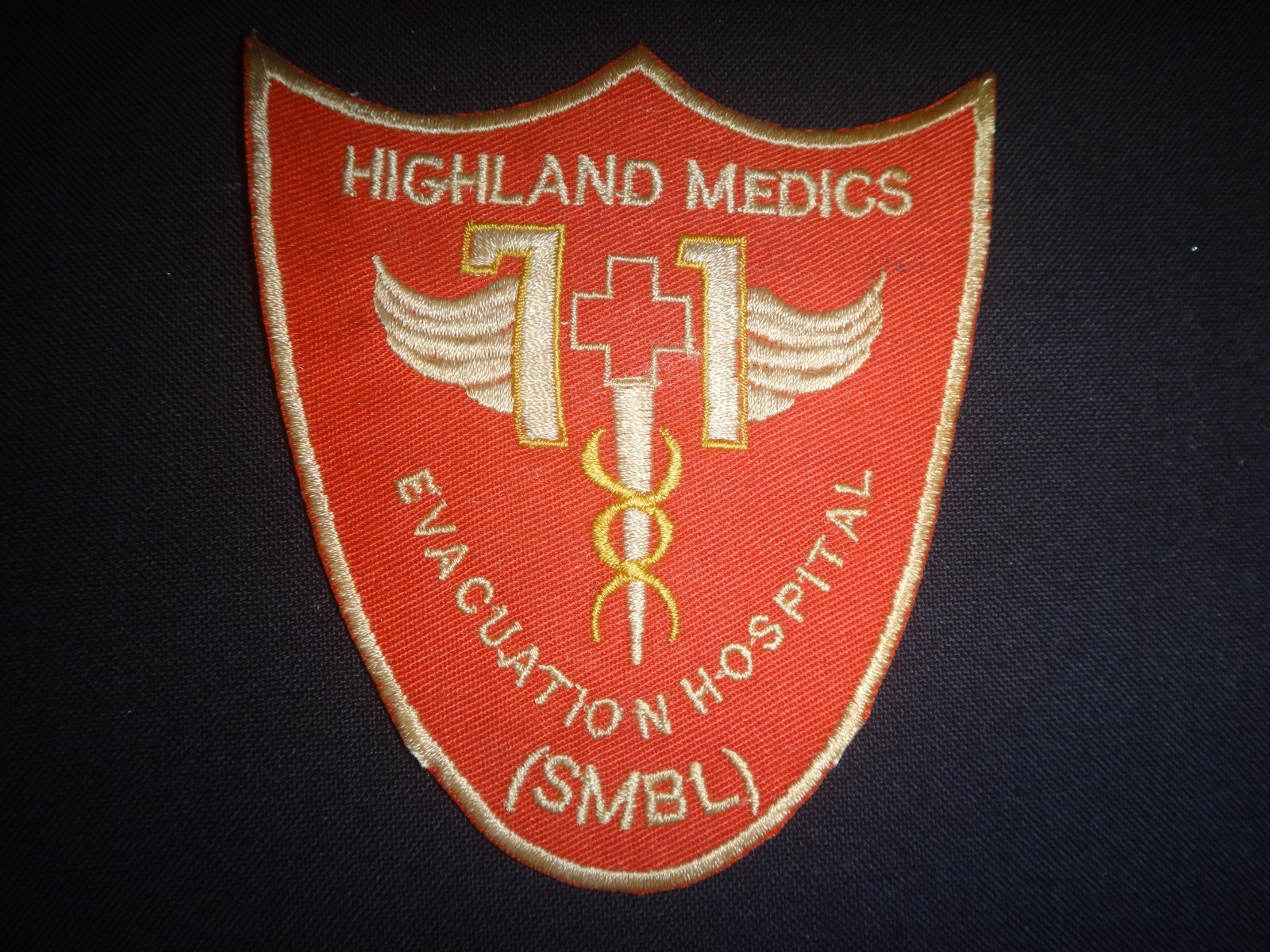 Vietnam War US 71st EVACUATION HOSPITAL Highland Medics Patch