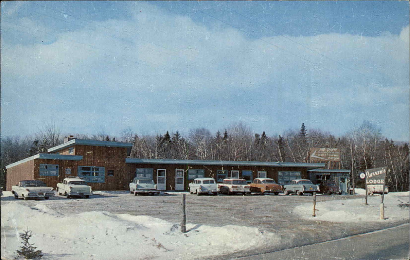 West Dover Vermont Istvan's Lodge Restaurant Motel c1950-60s Vintage Postcard