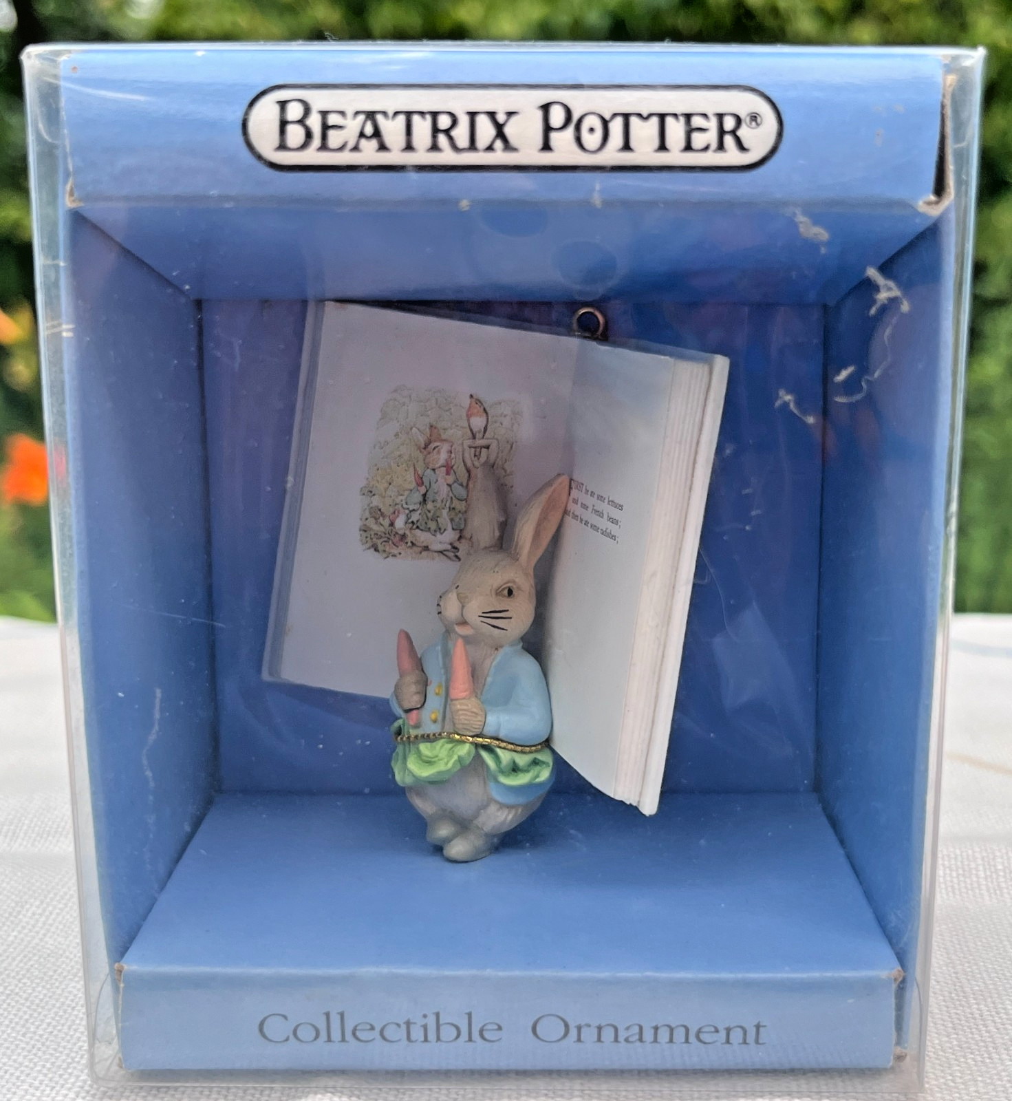 Vintage Schmid Beatrix Potter Peter Rabbit Ornament NOS New In Box 1990 Carrots