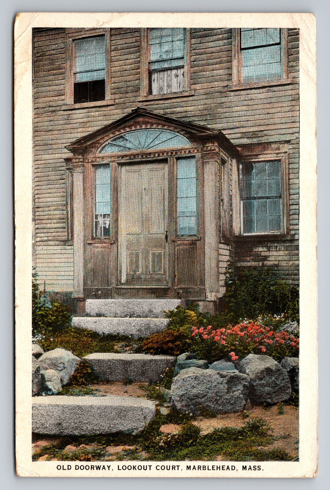 Old Doorway Lookout Court Marblehead Massachusetts MA 1913 Postcard