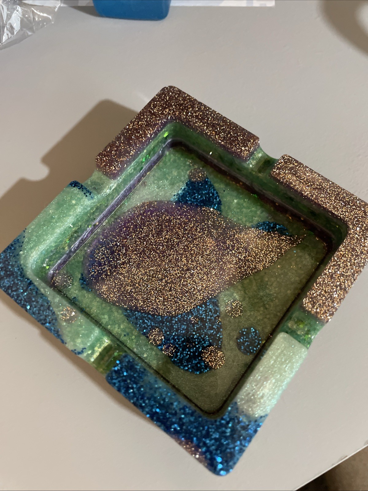 homemade resin ashtray