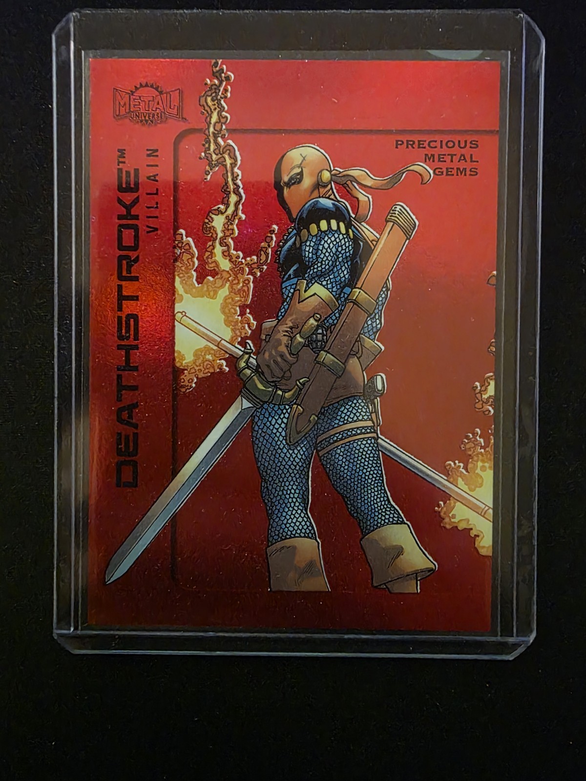2025 Upper Deck Skybox Metal Universe Batman #106 Deathstroke  Red PMG /100