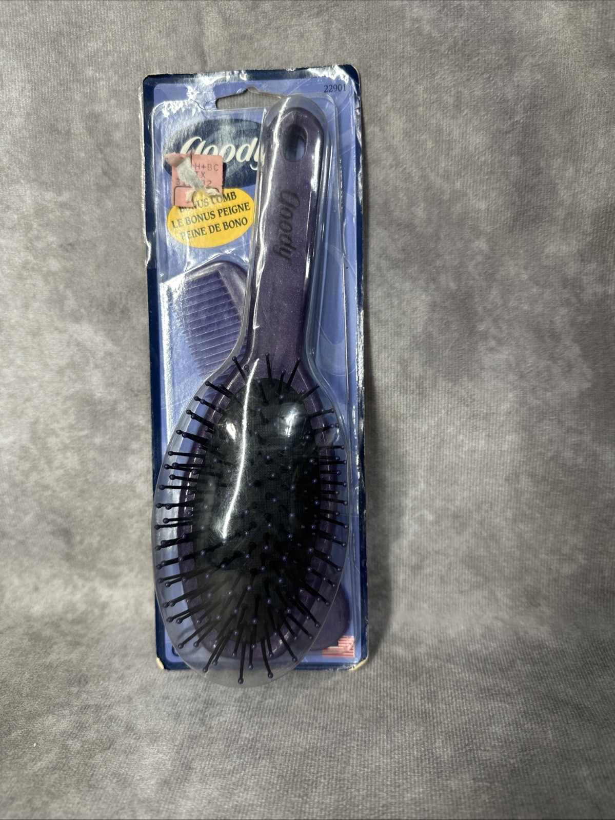 Vintage 1999 Goody 22901 Hair Brush Comb Set Purple New