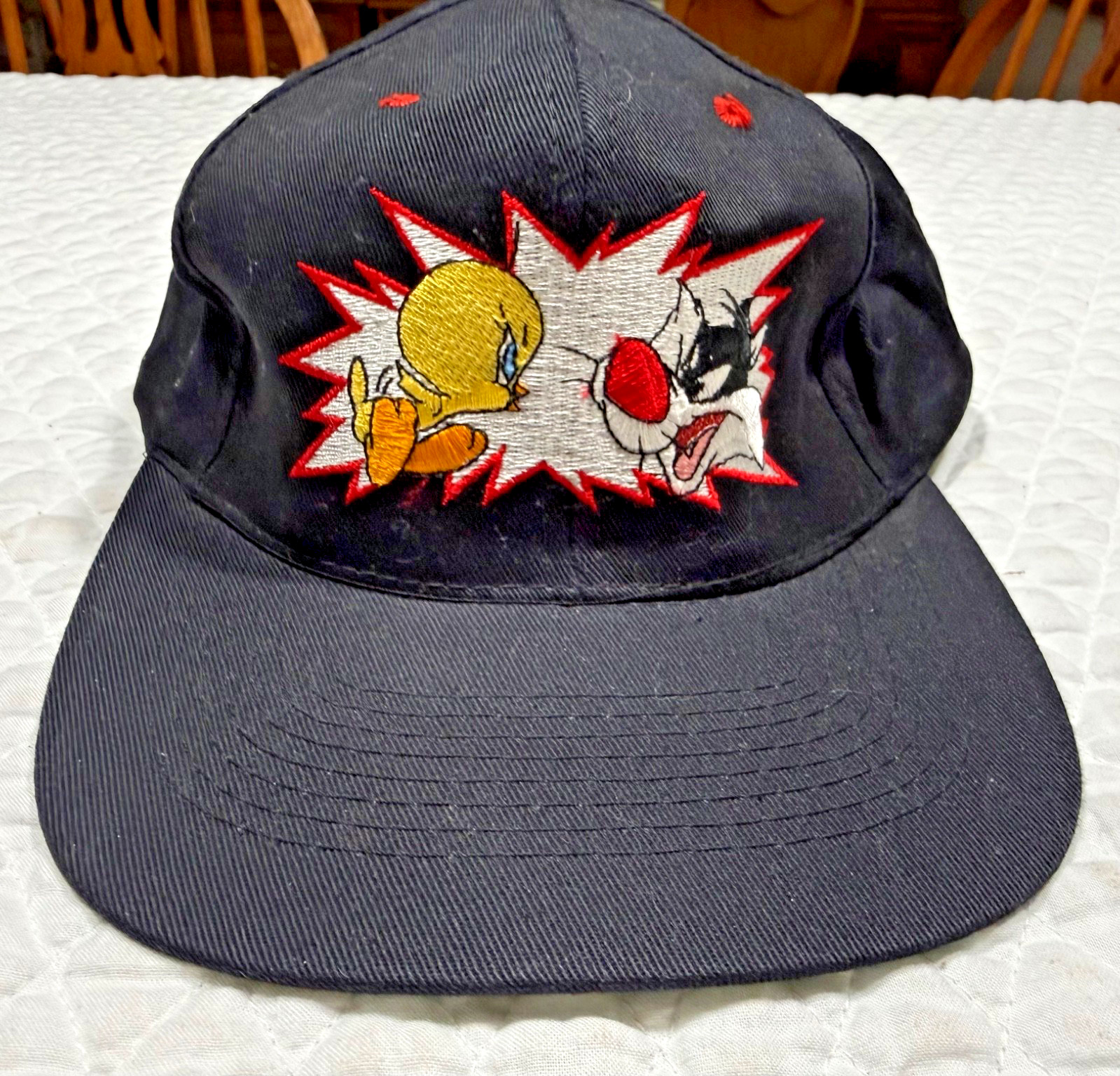 Sylvester & Tweety 1994 Looney Tunes VINTAGE Snapback Cap ~ 1980\'s Cartoon Hat