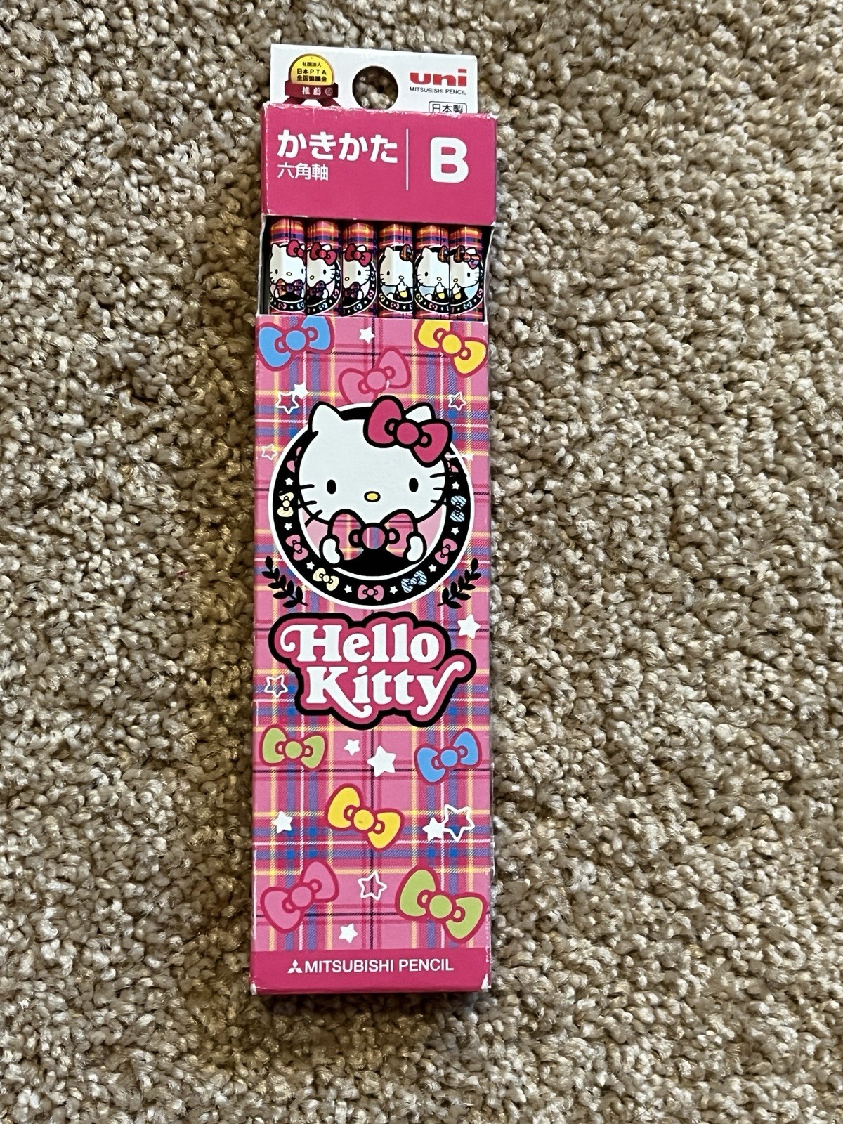 Mitsubishi Japan Hello Kitty Hexagonal B Pencil Set Retro 2013 - UNUSED RARE 