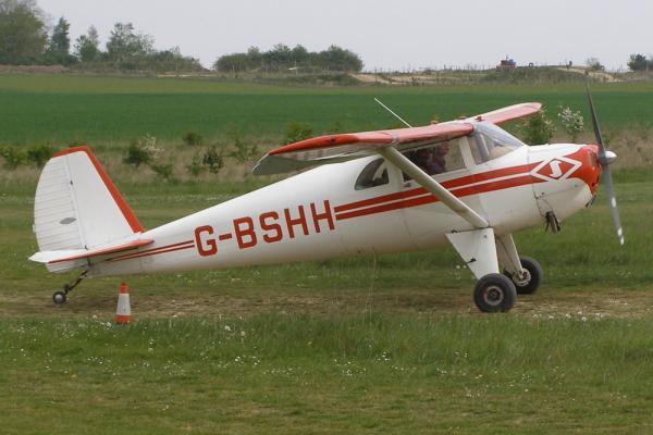 Luscombe Silvaire Monoplane Private Civilian Airplane Mahogany Wood Model Small