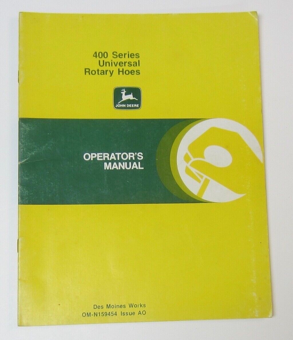 John Deere Operators Manual 400 Series Universal Rotary Hoes