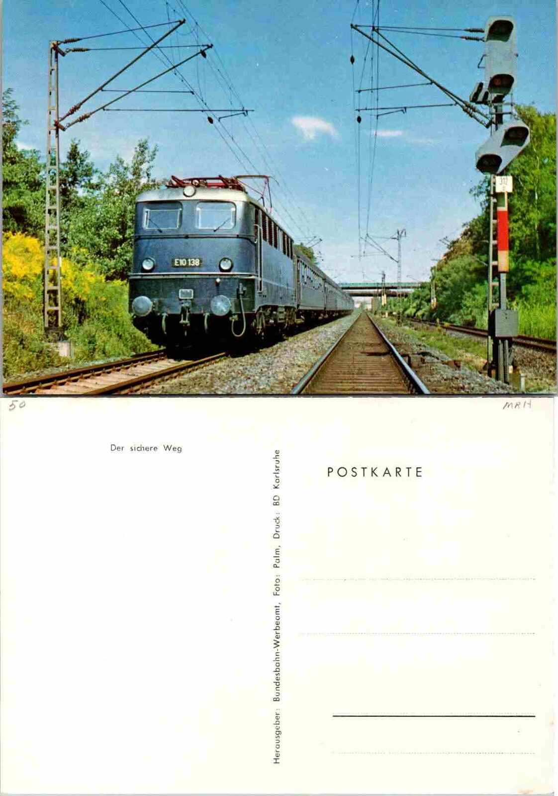 postcard - Locomotora numero 271 Deutsche Eisenbahnlinien