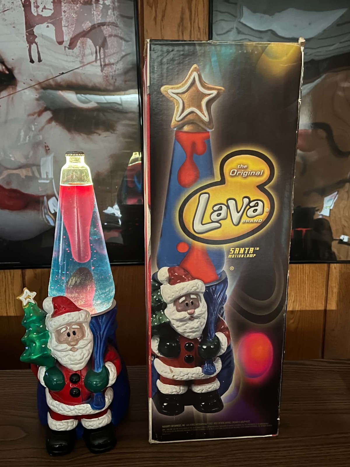 Vintage SCHYLLING Haggerty Christmas SANTA Ceramic Series Lava Lite Lava Lamp
