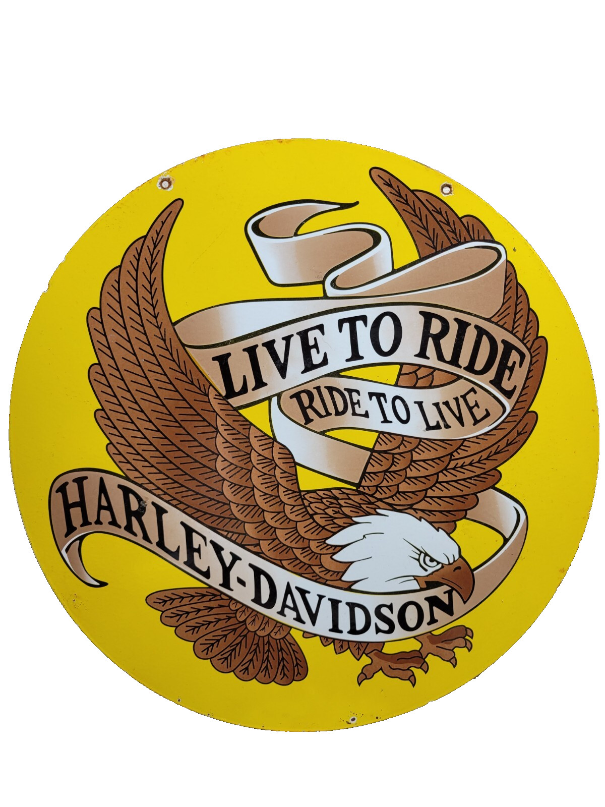 VINTAGE HARLEY DAVIDSON PORCELAIN SIGN OLD 30