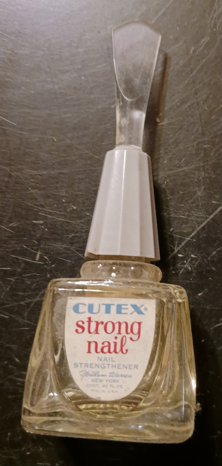 Vintage Cutex Strong Nail Strengthener Glass Bottle Retro Cosmetic Display Prop