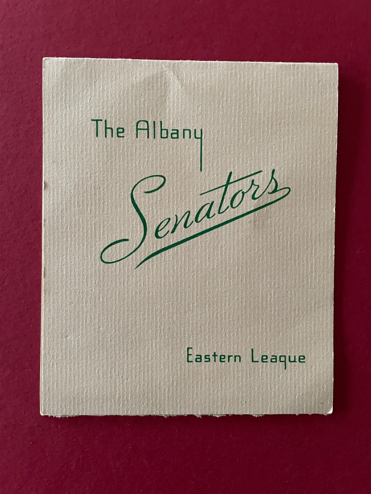 1938 The Albany Senators - Eastern League - Art Deco Christmas / Holiday Card