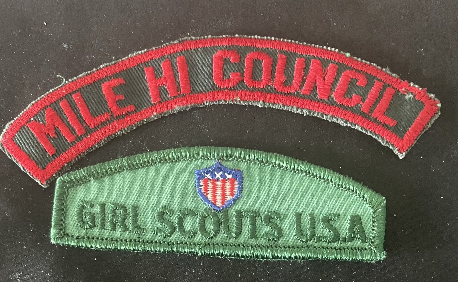 VINTAGE JUNIOR GIRL SCOUT U.S.A. INSIGNIA w/MILE HIGH COUNCIL 1960’s